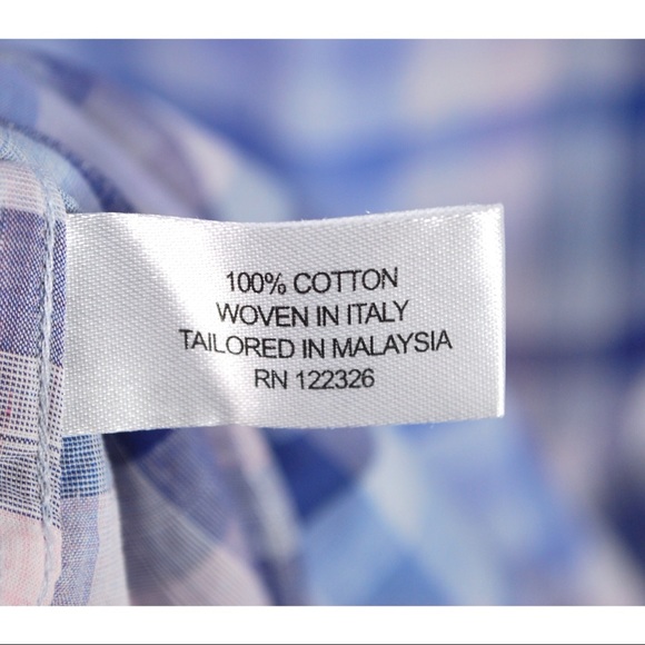 J Hilburn Blue Pink Check Bespoke Dress Shirt - Picture 5 of 6